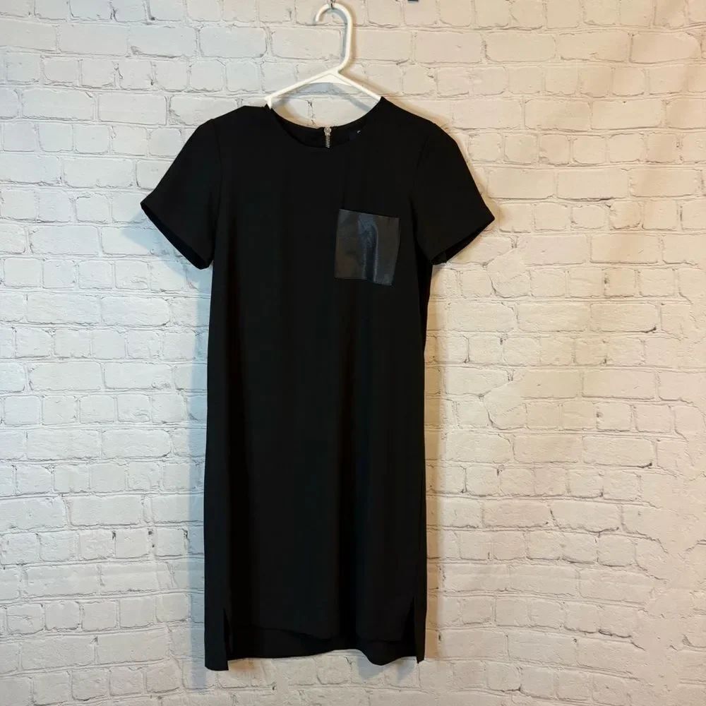 Madewell Black Mini Dress with Pocket Detail
